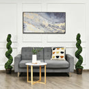 2 Pack 4 Feet Artificial Spiral Boxwood Topiary Indoor Outdoor Decor