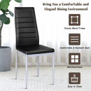 4 pcs PVC Leather Dining Side Chairs Elegant Design by LJGDeals