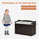 Kids Toy Wooden Flip-top Storage Box Chest Bench with Cushion Hinge by LJGDeals