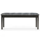 Upholstered Dining Room PU Bench Solid Wood Button Tufted by LJGDeals