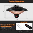1500W Electric Hanging Ceiling Mounted Infrared Heater with Remote Control by LJGDeals