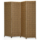 4 Panel Folding Privacy Partition Room Divider with Rustproof Hinge-Yellow by LJGDeals