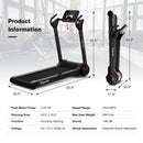 2.25 HP Electric Motorized Folding Running Treadmill Machine with LED Display by LJGDeals