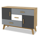 Free-standing Storage Floor Cabinet with 2 Doors and 3 Drawers by LJGDeals