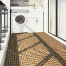 10 Pieces 12 x 12 Inch Acacia Wood Interlocking Check Deck Tiles by LJGDeals