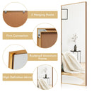 59 Inch Full Length Mirror Large Rectangle Bedroom Mirror-Golden