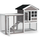 2-Story Wooden Rabbit Hutch with Running Area by DirectDeals