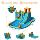 Inflatable Water Slide with Bounce House and Splash Pool without Blower for Kids by LJGDeals