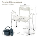 3-in-1 Bedside Commode Portable Toilet with Adjustable Height by LJGDeals