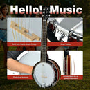 39 Inch Sonart Full Size 6 string 24 Bracket Professional Banjo Instrument with Open Back by LJGDeals
