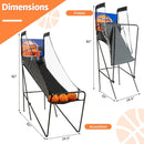 Foldable Single Shot Basketball Arcade Game with Electronic Scorer and Basketballs by LJGDeals