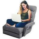 Folding Lazy Floor Chair Sofa with Armrests and Pillow by DirectDeals