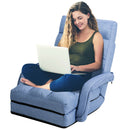 Folding Lazy Floor Chair Sofa with Armrests and Pillow by DirectDeals