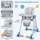 Baby Folding Convertible High Chair with Wheels and Adjustable Height by LJGDeals