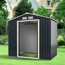 7 Feet x 4 Feet Metal Storage Shed with Sliding Double Lockable Doors-Gray by LJGDeals