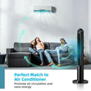 42 Inch 80 Degree Tower Fan with Smart Display Panel and Remote Control by LJGDeals
