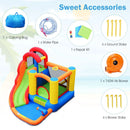 6-in-1 Water Park Bounce House for Outdoor Fun with Blower and Splash Pool by LJGDeals