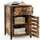 Industrial Nightstand with Drawer and Adjustable Shelf by LJGDeals