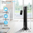 40 Inch Tower Fan with Remote 75Àö Oscillating Fan with 3 Wind Modes and 4 Wind Speeds-Black
