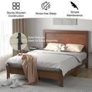 Full Size Platform Slat Bed Frame with High Headboard by LJGDeals