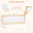 59 Inch Folding Breathable Baby Bed Rail Guard with Safety Strap by LJGDeals