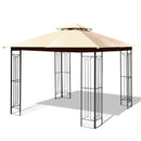 10 x 10 Feet L-Shaped Patio Canopy Gazebo Outdoor 2-Tier Steel Tent by DirectDeals