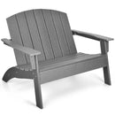 HDPE Patio Adirondack Chair for Porch Garden Backyard-Gray by LJGDeals