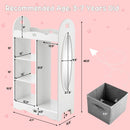 Kids Dress up Storage Costume Closet with Mirror and Toy Bins-White by LJGDeals