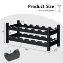 2-Tier 12 Bottles Bamboo Storage Shelf Wine Rack by LJGDeals