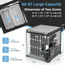 68 Quart Portable Car Refrigerator with DC and AC Adapter-Gray by LJGDeals