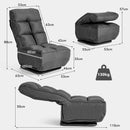 360-Degree Swivel Folding Floor Chair with 6 Adjustable Positions by LJGDeals