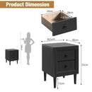 Multipurpose Retro Bedside Nightstand by LJGDeals