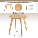 Natural Modern Stylish Bamboo Round End Table with 20 Inch Round Tabletop-Natural by LJGDeals