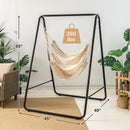 Hanging Padded Hammock Chair with Stand and Heavy Duty Steel