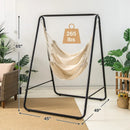 Hanging Padded Hammock Chair with Stand and Heavy Duty Steel by LJGDeals