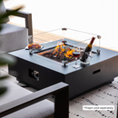 Ashton Fire Pit Tempered Clear Glass Wind Screen