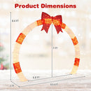 10.4 Feet Christmas Archway with Large Bow and LED Lights