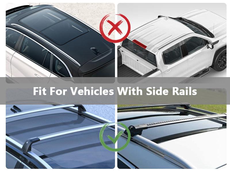 67"x52" Universal Aluminum Automotive Roof Deck Roof Cargo Carrier Flat Roof Luggage Rack