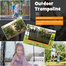 8 x 14 Feet Rectangular Recreational Trampoline with Safety Enclosure Net and Ladder by LJGDeals