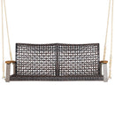 2-Person Rattan Hanging Porch Swing Chair-Red