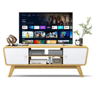 Sliding Door TV Stand with Adjustable Shelf for TVs up to 55 Inch by LJGDeals