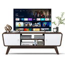 Sliding Door TV Stand with Adjustable Shelf for TVs up to 55 Inch by LJGDeals
