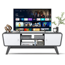 Sliding Door TV Stand with Adjustable Shelf for TVs up to 55 Inch by LJGDeals