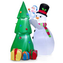 6 Feet Tall Inflatable Christmas Snowman and Tree Decoration Set with LED Lights by LJGDeals