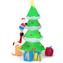 7 Feet Inflatable Christmas Tree with Santa Claus and Dog by LJGDeals