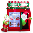 6.3 Feet Inflatable Gingerbread Cookie Shop with Santa Claus by LJGDeals