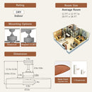 52 Inch Reversible Ceiling Fan with LED Light and Adjustable Temperature by LJGDeals