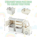 Toddler Truck Storage Organizer with Plastic Bins by LJGDeals