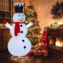 6 Feet Lighted Snowman with Top Hat and Red Scarf-White by LJGDeals
