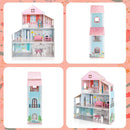 3-Tier Toddler Doll House with Furniture Gift for Age over 3 by LJGDeals